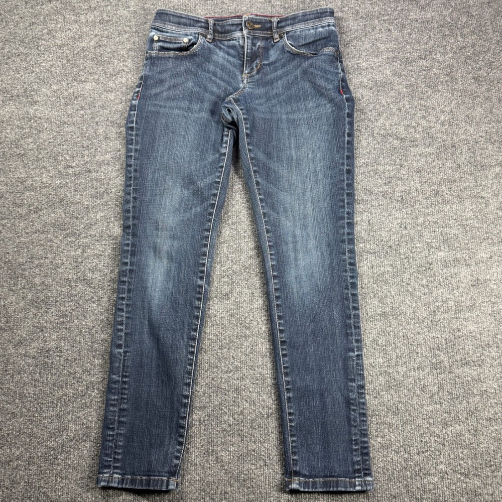 LL Bean Skinny Jeans Womens 2 PET‎ Blue Denim Stretch Casual 503359